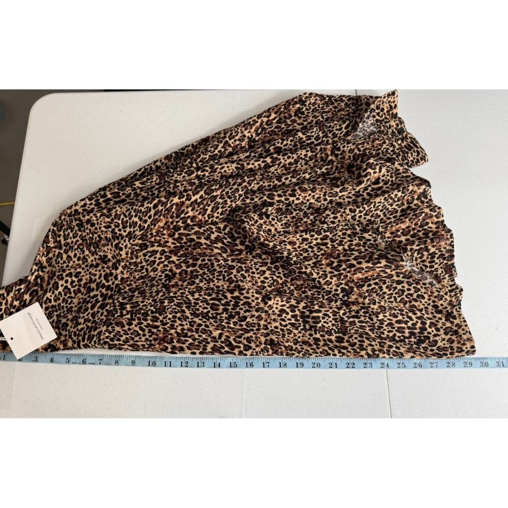 Beach Lunch Lounge Top Womens L Leopard Animal Print Casual Relaxed Art - Picture 4 of 9